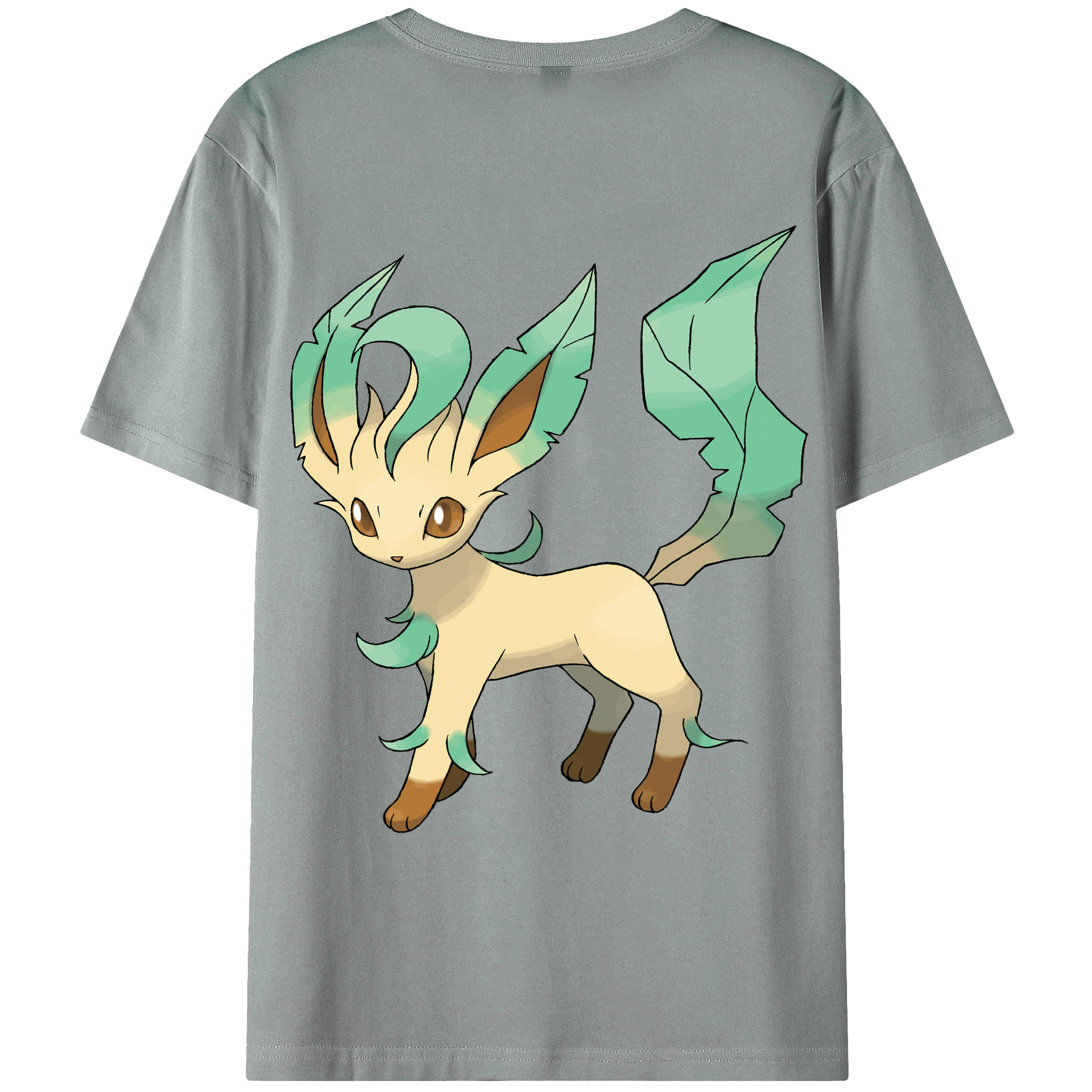 （画像用） ポケットモンスター Pokémon 綿100％ メンズ半袖Tシャツ（バックプリント） 通気性